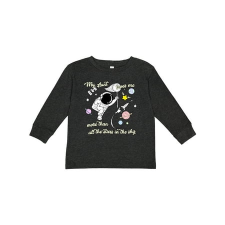 

Inktastic My Aunt Loves Me Gift Toddler Boy or Toddler Girl Long Sleeve T-Shirt