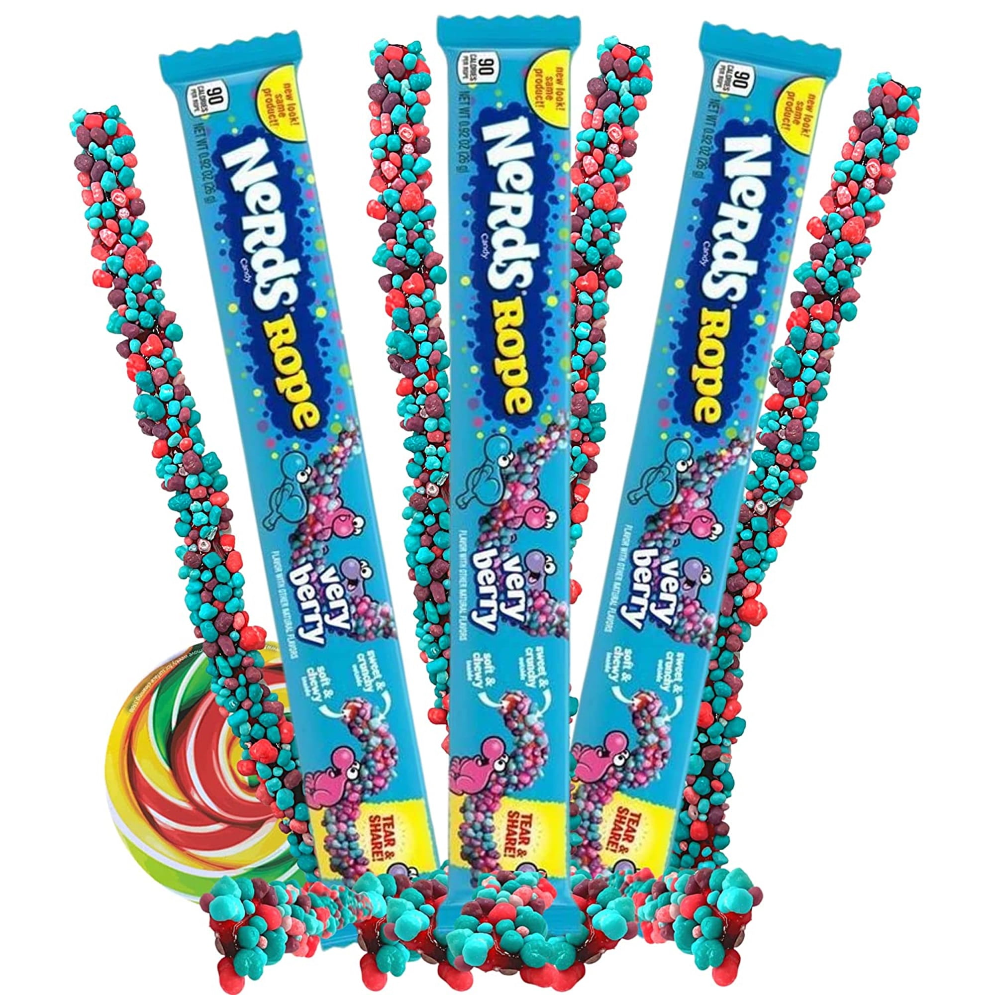Very Berry Rope Candy, Chewy Individually Wrapped Candy, Pack of 3, .92