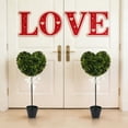 thumbnail image 4 of Heart Topiary, 29 in Valentine's Day HeartTopiary Trees Artificial Outdoor, Faux Boxwood HeartTopiary Outdoor, Artificial Heart-Shaped Trees with Pot for for Home Porch Decor, 4 of 9