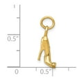 thumbnail image 2 of 14K Yellow Gold Charm Pendant Themed 17 mm 9 French Slipper, 2 of 2