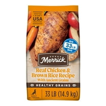 Merrick Healthy Grains Premium Adult Dry Dog Food, Wholesome And Natural Kibble With Chicken And Brown Rice, 33.0 lb. Bag