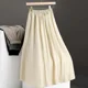 thumbnail image 4 of Falda de gasa gris de cintura alta en forma de A, vestido largo informal elegante para mujer, recién llegado, verano 2024, diseño plisado de moda, 4 of 5