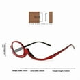 thumbnail image 3 of Readers Magnifying Makeup Glasses Eye Make Up Spectacles Flip Down Lens Folding CosmeticReading Glass Eyeglasses +3.5, 3 of 5