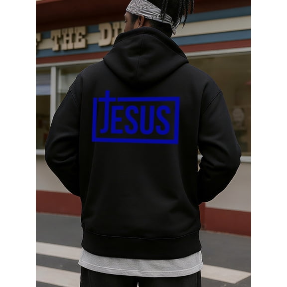 Jesus Cross Hoodie graphic hoodies Christianity for men sweater hoodie black Solid Color Design Long Sleeve Casual Hooded Sweatshirt spring christianity pamuk Basic Unisex hoodie