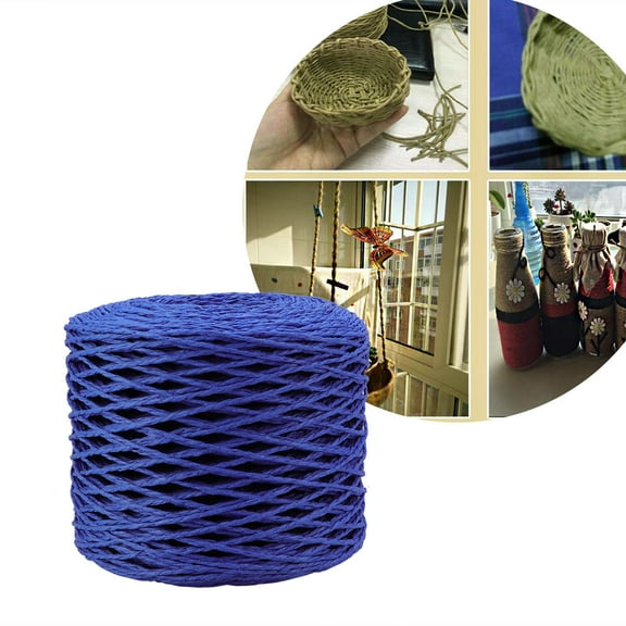 HEALEEP 1Pcs Raffia Paper Craft Ribbon Royal Blue 200m x 0.2cm x 0.2cm for Christmas and Wedding Showers