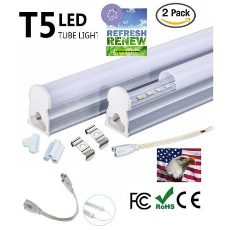 Ilett 2 Pack 18 Watts Of T5 Led Ceiling Light Fixture 4 Feet