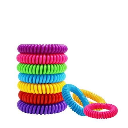 18 Pcs Mosquito Bracelets  DEET-Free Waterproof Mosquito Bands Travel Size Camping Hiking Fishing Outdoor Party