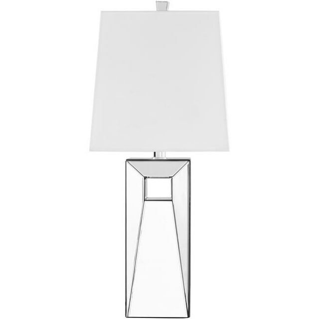 Elegant Decor ML9305 Stunning Contemporary Style Clear Table Lamp, Silver