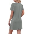 thumbnail image 6 of CIENVNSTG Women V-Neck Sampeel Dresses Sundresses Fashion Clothing Summer Casual Business Elegant Classy Work Clothes Vacation Dress 2026 Light Gray XL, 6 of 6