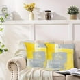 thumbnail image 5 of Grey and Yellow Pillow Covers 16X16, Abstract Art Painting Aesthetic Square Accent Decorative Throw Pillow Covers, Soft Throw Pillows for Couch Sofa Bedroom Set of 2, 5 of 6