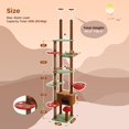 thumbnail image 4 of Árbol para Gatos PEQULTI Hongo Ajustable de Piso a Techo 230-252 cm Marrón, 4 of 7