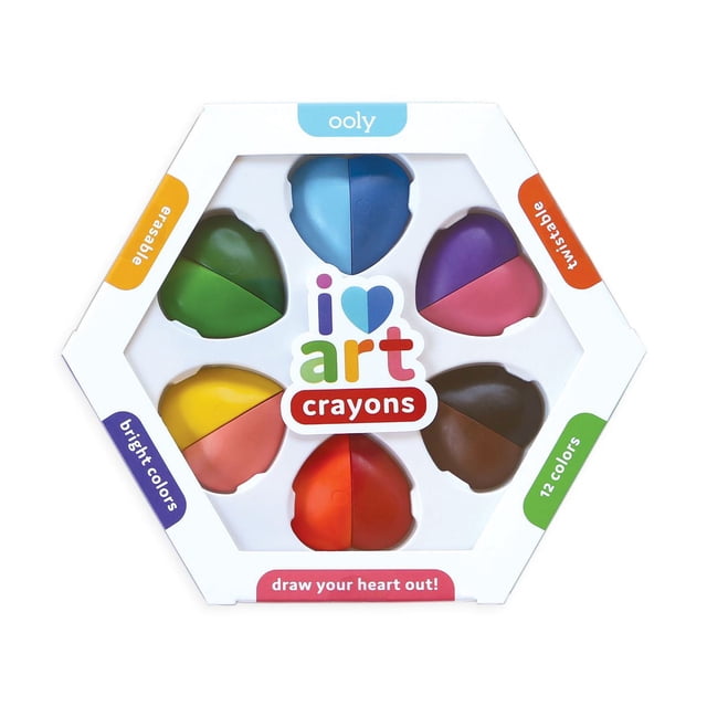 CRAYONES MULTICOLOR DE CORAZÓN 6 PZAS OOLY 133-096