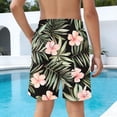thumbnail image 5 of Favoffer Big Boys Swim Trunks Fashion Hawaii Print Beach Shorts Breathable Loose Fit Practical Bottoms With Pockets For Seaside Surfing Holiday Trip 4-15Y, 5 of 8