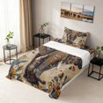 thumbnail image 3 of Erosebridal Elephant Twin Sheets, Folk Art Pattern Bedding, 3 Pieces 1 Flat Sheet 1 Fitted Sheet and 1 Pillowcase, 3 of 6