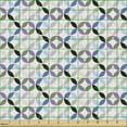 thumbnail image 2 of Ambesonne Geometric Fabric by the Yard Upholstery, Retro Circles Leaf, 2 Yards, Multicolor, 2 of 5