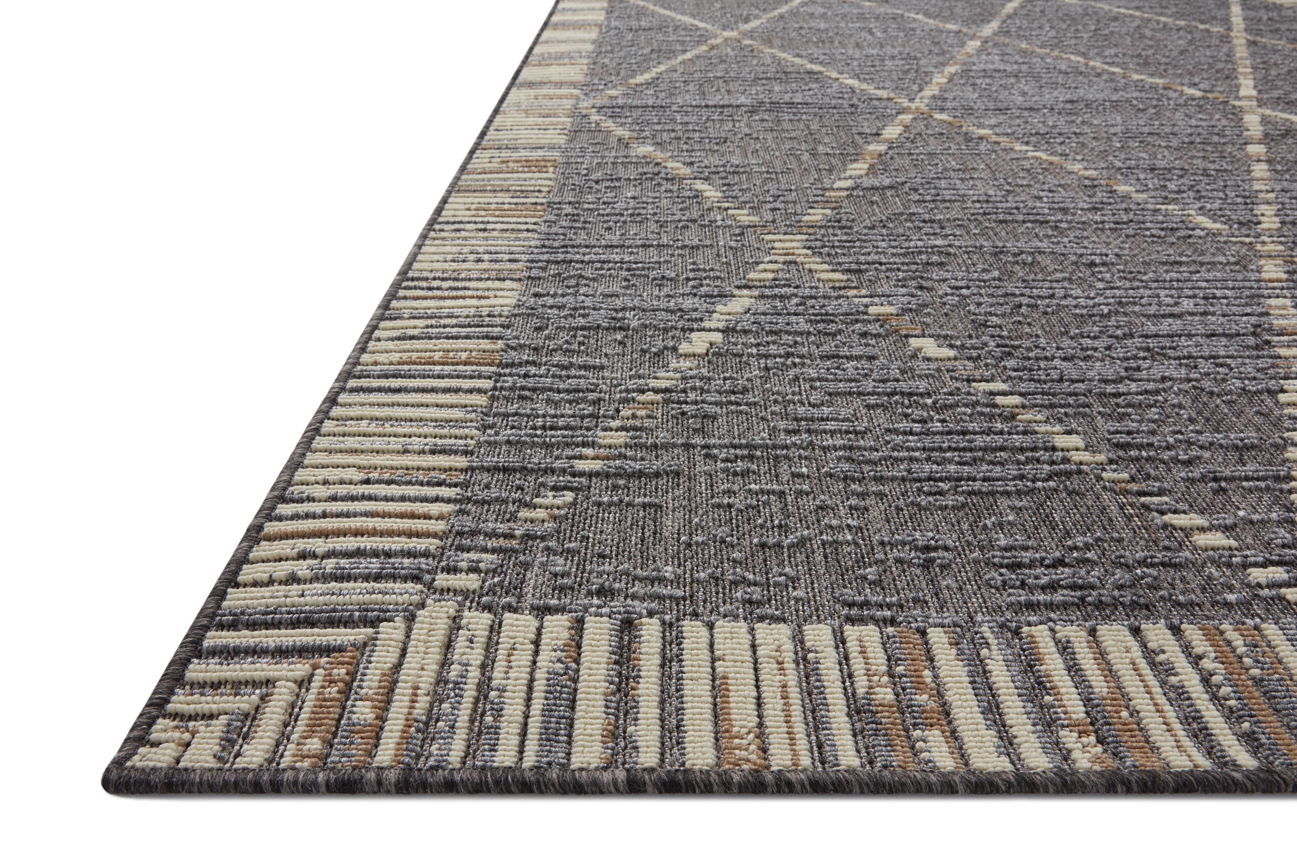 Indoor Outdoor Loloi Rainier Slate / Multicolor 9'-2" x 12'-2" Area Rug