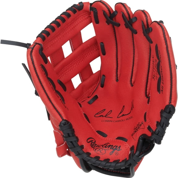 Rawlings Sure Catch Corbin Carroll Youth Baseball Glove | 10.5-Inch | Scarlet | Pro-H Web