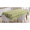 thumbnail image 1 of Dog Tablecloth, Vertical Pattern Paw Design Foot Print Canine Walking, Rectangle Satin Table Cover Accent for Dining Room and Kitchen, 60" X 90", Yellow Green Pale Yellow, by Ambesonne, 1 of 2