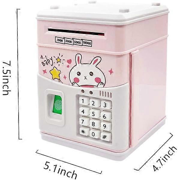 Electronic Piggy Bank, Kids Piggy Bank with Password Setting, ATM Piggy Bank, Pink