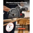 thumbnail image 2 of KFFKFF 6-1/2-Inch Plunge-Cut Circular Saw Kit, Track Saw with 48-Tooth Carbide Blade, Adjustable 0-45° Angles, 2.16-Inch Cutting Depth, Suitable for Wood and Plastic, Guide Rail Not Included, Black, 2 of 9