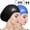 Black+Blue, variant on BUTKLNYTS Silicone Swim Cap for Women, Waterproof, Long Hair Friendly, Ear Protection, Includes Nose Clip and Earplugs