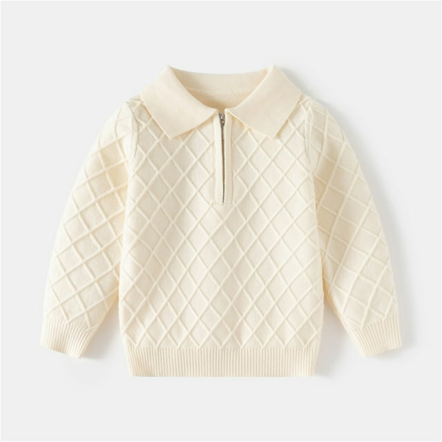 Chandail à Manches Longues pour Enfants - Mélange de Polyester Spandex Doux pour Tenue Décontractée