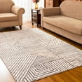 thumbnail image 3 of Subtext Modern Area Rugs Soft Anti-Stain Durable Carpets (6'×9',White Striped), 3 of 8