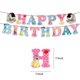 thumbnail image 1 of Lindo juego de vajilla para fiesta de cumpleaños de princesa, pancarta, adorno desechable para pastel, bandera colgante, globos de Cenicienta, decoración de cumpleaños, 1 of 4