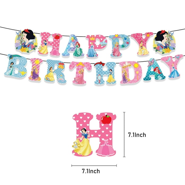Lindo juego de vajilla para fiesta de cumpleaños de princesa, pancarta, adorno desechable para pastel, bandera colgante, globos de Cenicienta, decoración de cumpleaños