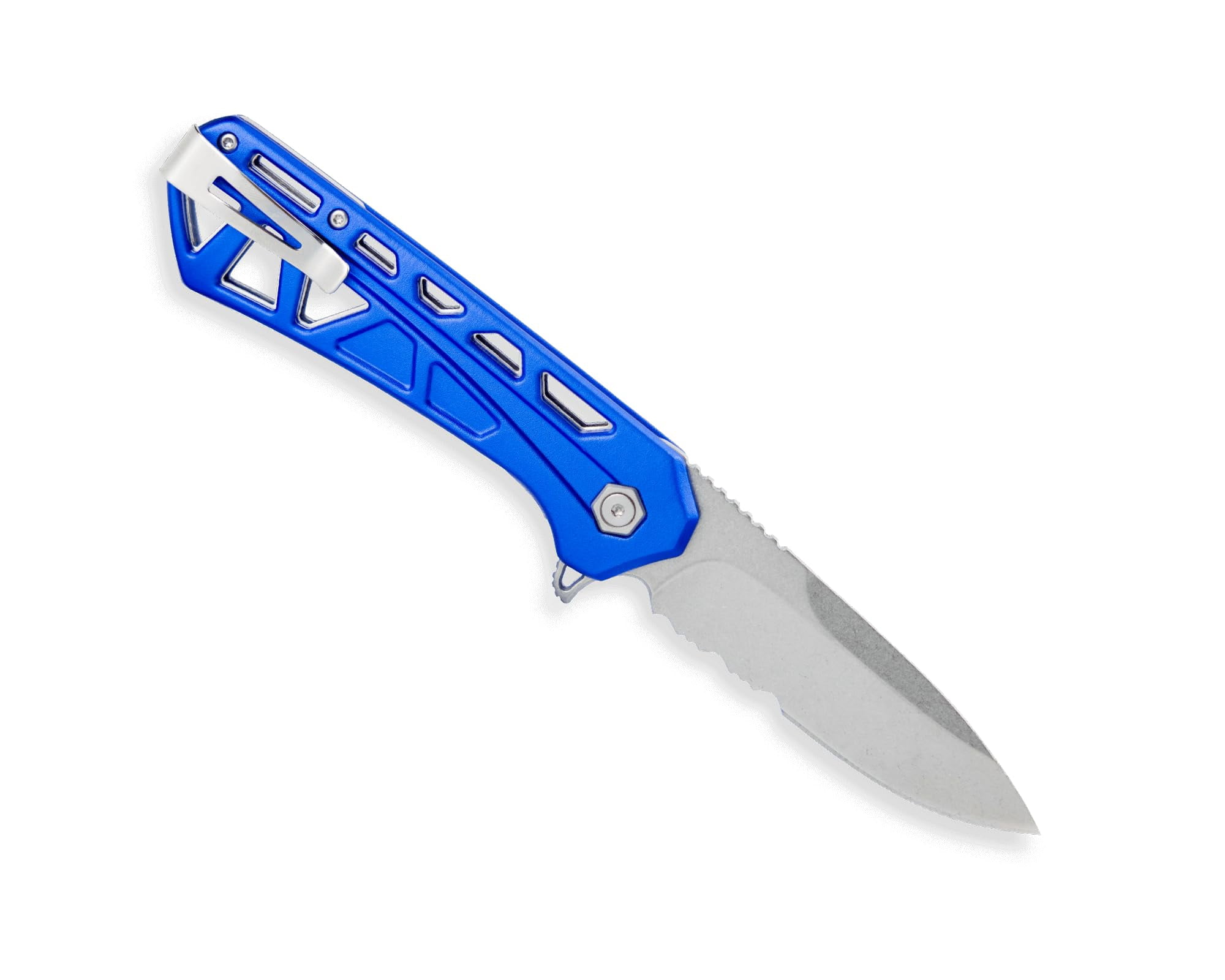 Buck Knives 812 Trace Partially-Serrated Pocket Knife, Blue