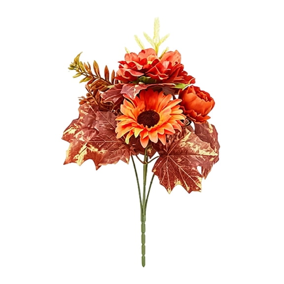 Clearance Sale Artificial Fall Mums For Outdoor And Indoor Autumn Thanksgiving Garden And Home Decor