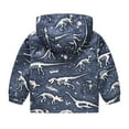 thumbnail image 4 of Mercatoo Toddler Boys Girls 𝗖artoon Print Zip Jacket 𝗛ooded Trench Lightweight Kids Windbreaker Coats Casual Outerwear, 4 of 8