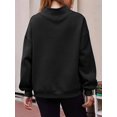 thumbnail image 6 of Womens Oversized Sweatshirts Highneck Pullover Long Sleeve Hoodies Tops Fall Fashion Outfits Clothes Black XL, 6 of 8