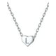 thumbnail image 1 of Collar de Plata de Ley 925 Silvora♥ Corazón Inicial Letra L, 1 of 8