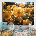thumbnail image 2 of Designart "Yellow Buttercups landscape Sunrise IV" Floral Metal Art Living Room, 2 of 5