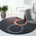 thumbnail image 2 of SAFAVIEH Soho Willow Geometric Circles Wool Area Rug, Charcoal, 8'3" x 11', 2 of 10