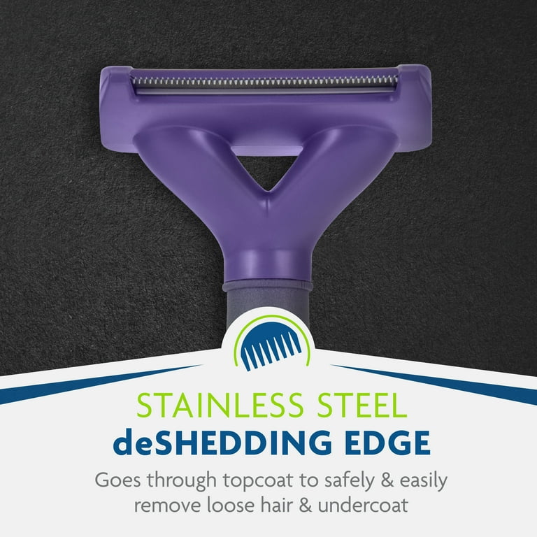FURminator Undercoat deShedding Tool for Medium to Large Cats with Long Hair Reduces Loose Hair