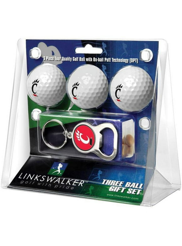 LinksWalker Cincinnati Bearcats Golf Balls, 3 Pack