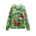 thumbnail image 5 of Ugly Christmas Sweater for Women Printed Long Sleeve Womens Sweatshirt Green Mons ter Graphic Holiday Pullover Tops Christmas Tree Sweatshirts for Women, 5 of 5
