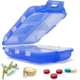 thumbnail image 4 of Tignapoo Organisateur de Pilules Portable à 10 Compartiments pour Voyage - Boîte de Rangement Bleue pour Vitamines et Médicaments, 4 of 6