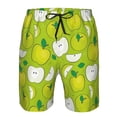 thumbnail image 3 of Fotbe Green Apple Trajes de Baño Estampados para Hombre, Shorts de Verano de Secado Rápido, Ropa de Playa, Bañadores-Small, 3 of 6