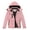 Pink, variant on Kids Girls Winter Ski Jacket Fleece Lined Windproof Waterproof Jackets Removable Hood