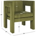 thumbnail image 2 of SAFAVIEH Vidar Modern Style Accent Chair, Olive Velvet, 2 of 9