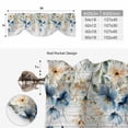 thumbnail image 5 of Spring Floral Tie Up Valance Curtains for Windows, Kitchen Curtains Window Shades, Weeping Blue Botanical Summer Vintage Light Filtering Roman Curtain Valances for Bedroom/Bathroom/Cafe 42"x18", 5 of 9