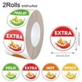 thumbnail image 2 of Jiibva 500pcs/2Rolls 4 Level Spicy Indicator Stickers Red Chili Pepper Labels Grocery Store Food Warning Spicy Labels Spiciness Indicator Stickers, 2 of 7