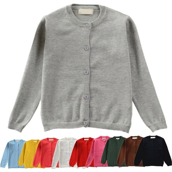 Gyratedream Spring Toddler Boy Girl Cotton Button Knit Cardigan Little Kids Sweater Coat