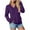Purple, variant on Dmsael Long Shirts for Women Womens Fall Loose Plain Long Sleeve T Shirts Basic Tees Shirt Pocket Casual Comfy Tops Trendy T-Shirts Khaki,3XL