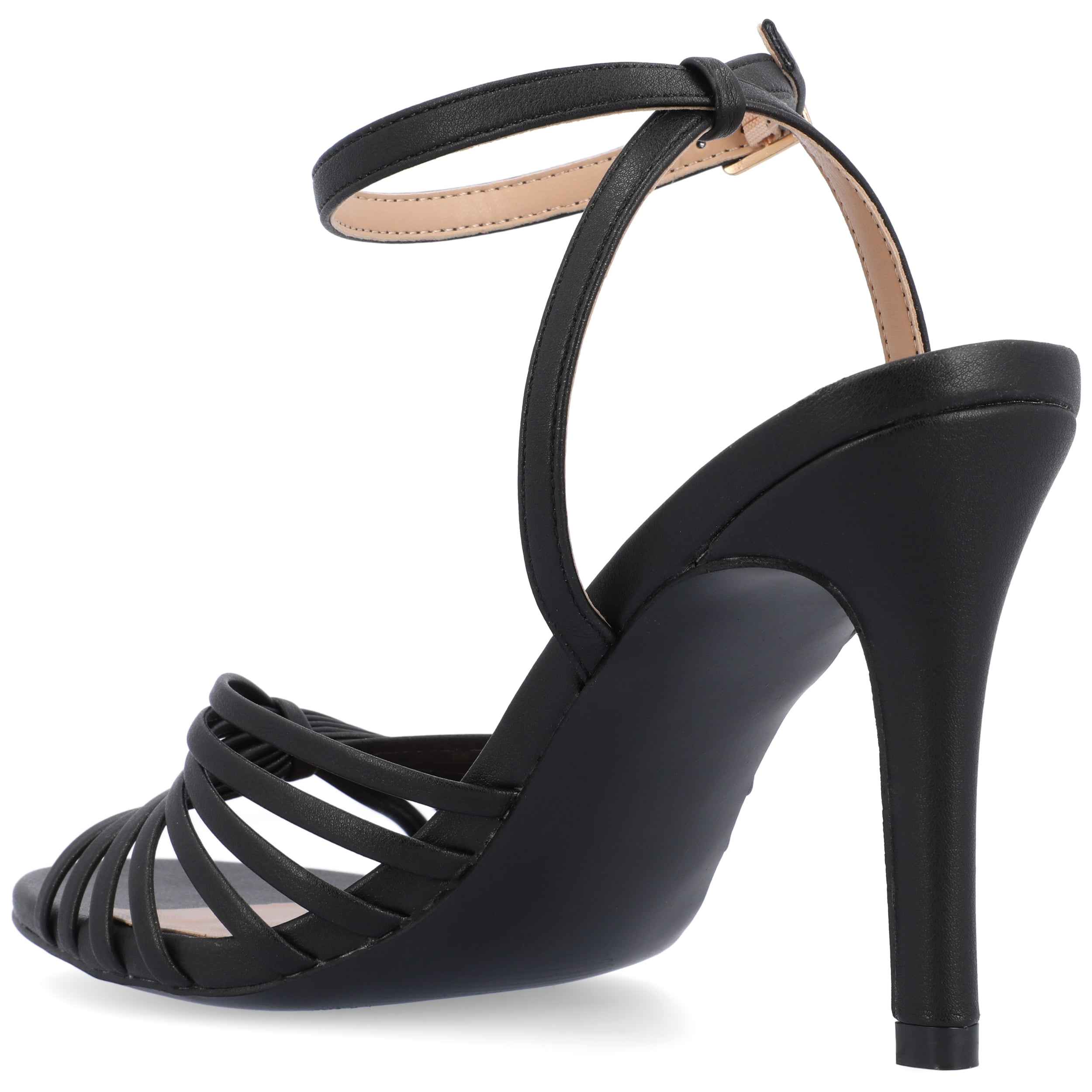 Journee Womens Vanita Multi Strap Stiletto Open Toe Dress Sandals, Widths Available