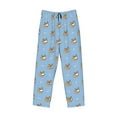 thumbnail image 6 of Uemuo Cute Cartoon Corgi Pattern Men's Wide Leg Palazzo Lounge Pants with Pockets Light Weight Loose Comfy Casual Pajama Pants-Small, 6 of 9