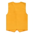 thumbnail image 4 of Sinleey Kids Volunteer Activities Vest Solid Color Button Down Waistcoat Boys Girls Waiter Bartender Yellow XXL/14, 4 of 5